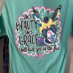 Graphic Tee with Donkey Design